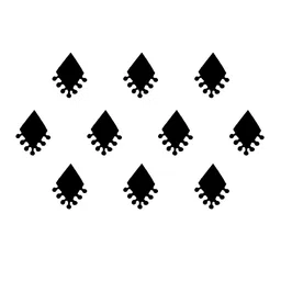 Comet Busters 10 Pcs Reusable Designer Bindis - Black image 1