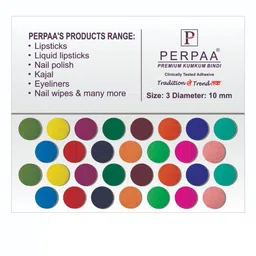 PERPAA Set of 2 Red Velvet Kumkum Bindi Box with 15 Flaps Each - Size 03 & 04 image 5