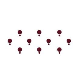 Comet Busters 10 Pcs Reusable Designer Bindis - Burgundy image 3