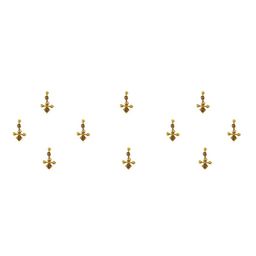 Comet Busters 10 Pcs Embellished Reusable Designer Bindis - Gold-Toned image 3
