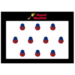 Comet Busters 5 Pcs Maroon & Blue Circular Shaped Reusable Bindi image 2