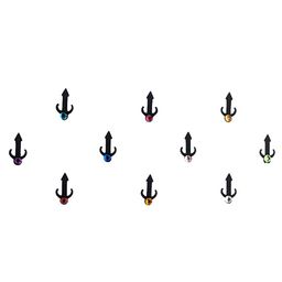 Comet Busters 10 Pcs Embellished Reusable Designer Bindis - Black image 2