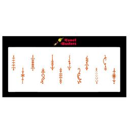 Comet Busters 12 Pcs Reusable Designer Bindis - Orange image 3
