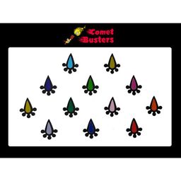 Comet Busters Multicolored Bindis - 12 Pcs image 2