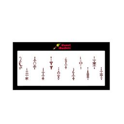 Comet Busters 12 Pcs Reusable Designer Bindis - Maroon image 2