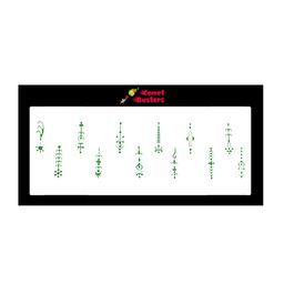 Comet Busters 12 Pcs Reusable Designer Bindis - Green image 2