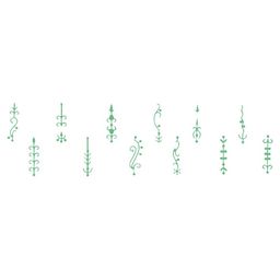 Comet Busters 12 Pcs Reusable Designer Bindis - Green image 3