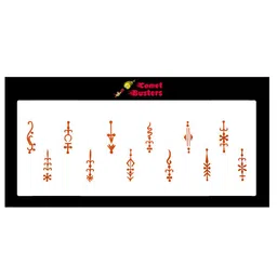 Comet Busters 12 Pcs Reusable Designer Bindis - Orange image 3