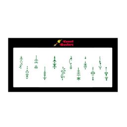 Comet Busters 12 Pcs Reusable Designer Bindis - Green image 3