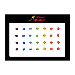 Comet Busters 28 Pcs Multicoloured Stone Studded Bindi image 2