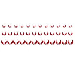 Comet Busters 36 Pcs Embellished Reusable Crescent-Shaped Designer Bindis - Red image 2