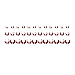 Comet Busters 36 Pcs Embellished Reusable Crescent-Shaped Designer Bindis - Maroon image 2