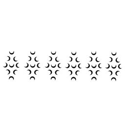 Comet Busters 54 Pcs Crescent-Shaped Reusable Designer Bindis - Black image 3