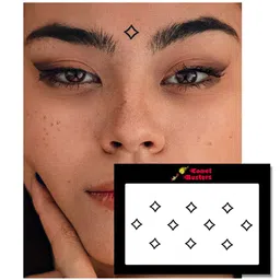 Comet Busters 10 Pcs Reusable Designer Bindis - Black image 3