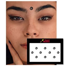 Comet Busters 10 Pcs Reusable Designer Bindis - Black image 2