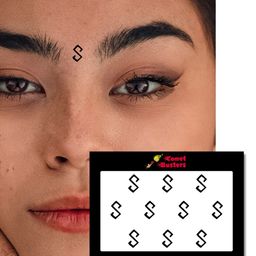 Comet Busters 10 Pcs Reusable Designer Bindis - Black image 2