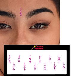 Comet Busters 12 Pcs Reusable Designer Bindis - Pink image 3