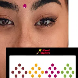 Comet Busters 36 Pcs Embellished Reusable Bindis - Multicoloured image 3
