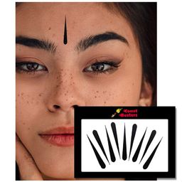 Comet Busters 9 Pcs Reusable Designer Bindis - Black image 3