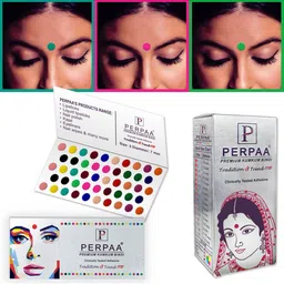 PERPAA Set of 2 Red Velvet Kumkum Bindi Box with 15 Flaps Each - Size 03 & 05 image 2