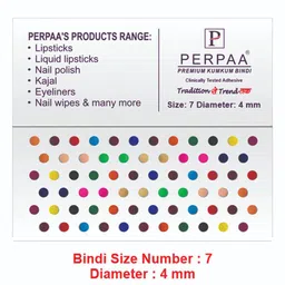 PERPAA Set Of 2 Premium Velvet Multicolor Kumkum Bindi - 15 Flaps Each - 06-07 image 5