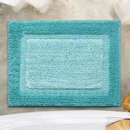 Saral Home Green Textured Bath-Door Mat-55
