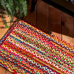 Housine Yellow & Red Jute Floor Mat-image-44