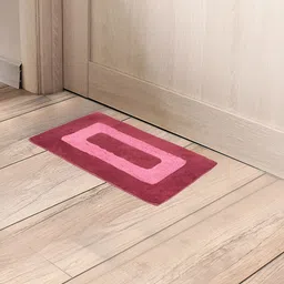 Aura Maroon 2 Pieces Cotton Anti Slip Doormats-image-50