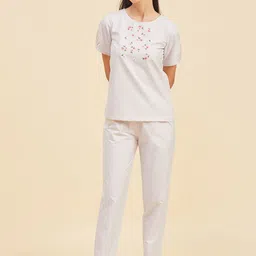 Sweet Dreams Women Printed Top and Pyjamas-picture-58