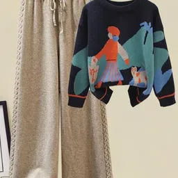 Alamode By Akanksha Women Kate Woolen Coord Set-image-83
