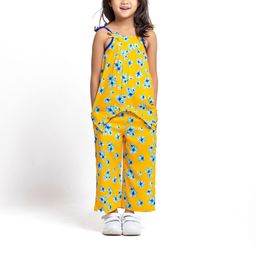My Little Lambs Girls Floral Printed Shoulder Straps Top with Palazzos-image-96