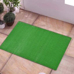 Kuber Industries Green Solid Heavy Duty Anti-Skid Doormat-60