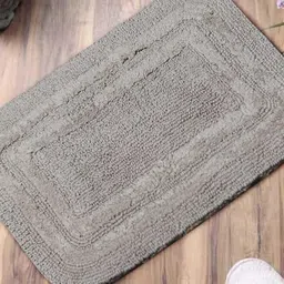 Gallery99 Beige Solid Machine Tufted Rectangular Doormat-36