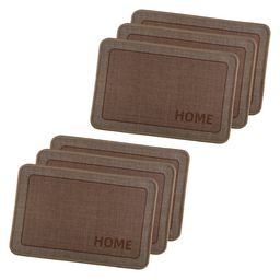 Kuber Industries Brown 6 Pieces Textured Doormats-42