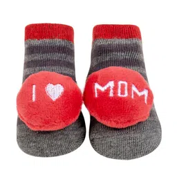 Baby Moo Infants Pack Of 2 Self-Design Soft & Comfortable Socks Booties image 3