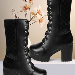 Killer Women Calf High Lace-up Boots-image-68