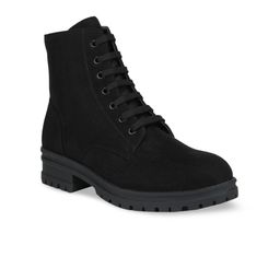 GARDIN Women Black Solid Heeled Boots-image-15