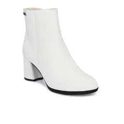 Delize White Party Block Heeled Boots-image-54
