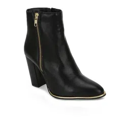 Truffle Collection Black Block Heeled Boots-28