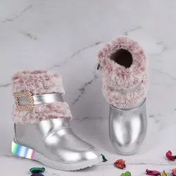 BAESD Girls Embellished LED Light High Angel Winter Boots-image-58