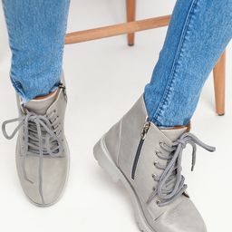 Marc Loire Women Grey Solid PU Block Heel Boots-94