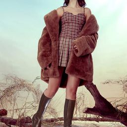 Saint G Women Brown Solid Leather Winter Long Boots-image-81