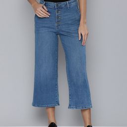 Flying Machine Women Blue Wide Leg High-Rise Light Fade Cropped Stretchable Jeans-picture-42