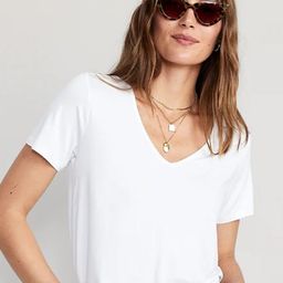 COLOR CAPITAL V-Neck Short Sleeves Cotton Relaxed Fit T-shirt-image-30