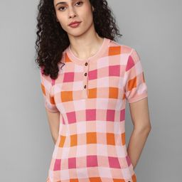 Allen Solly Woman Checked Round Neck Top-picture-48