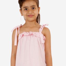 KidsDew Pink Solid Pure Cotton Top-21