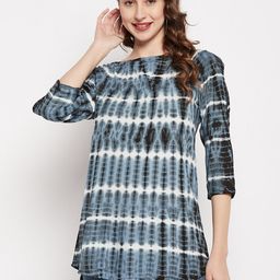 Ruhaans Tie & Dye High-Low Longline Top-image-67