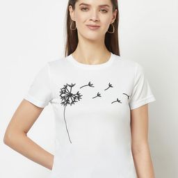 GLITO Graphic Printed Round Neck Cotton T-Shirt-image-2