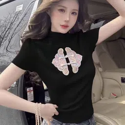 StyleCast Girls Graphic Printed High Neck Regular Top-23