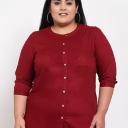 plusS Maroon Regular Top-53